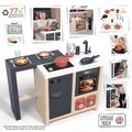 Kuchynka ostrovček s magickými cestovinami Kitchen Island 360° Smoby obojstranná s otvárateľnou rúrou a úložným priestorom 23 doplnkov