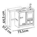 Kuchynka ostrovček s magickými cestovinami Kitchen Island 360° Smoby obojstranná s otvárateľnou rúrou a úložným priestorom 23 doplnkov