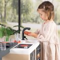 Kuchynka ostrovček s magickými cestovinami Kitchen Island 360° Smoby obojstranná s otvárateľnou rúrou a úložným priestorom 23 doplnkov