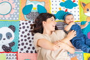 Hracia deka Maxi Zoo Giant Sensory Discovery Mat Infantino so zrkadielkom 167,5*127 cm od 0 mes