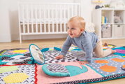 Hracia deka Maxi Zoo Giant Sensory Discovery Mat Infantino so zrkadielkom 167,5*127 cm od 0 mes