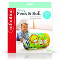 Nafukovací valec Džungľa Jungle Peek & Roll Infantino s rolničkami od 6 mes INF315003-01