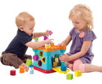 Hrad s vkladacími tvarmi Activity Shape Sorting Castle Infantino s počítadlom od 12 mes