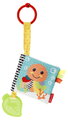 Textilná knižka Zvieratká Link & Squeak Animal Crinkle Book Infantino s hryzátkom od 0 mes