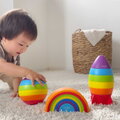Skladačka dúha Magic Rainbow Stacker Infantino 7 dielna od 12 mes INF315280-01