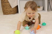 Senzorické loptičky s textúrami Super SoftTextured Multi Ball Set Infantino 6 farebných loptičiek od 6 mes INF315362