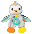Plyšový maznáčik tučniak Cuddly Teether Penguin Infantino s hryzátkom od 0 mes