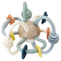 Hrkálka s hryzátkami Rattle & Teether Bendy Tubes Muted Color Infantino s korálkami a slučkami od 3 mes