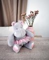 Plyšový hrošík so sukničkou Hippo Tutu Pearl Grey Histoire d’ Ours sivý 22 cm od 0 mes