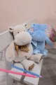Plyšový hrošík so šatkou Hippo Bandana Soft Blue Histoire d’ Ours modrý 22 cm od 0 mes