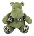 Plyšový hrošík so šatkou Hippo Bandana Almond Green Histoire d’ Ours zelený 22 cm od 0 mes