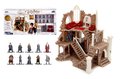 Stavebnica Chrabromilská veža s 10 figúrkami Harry Potter Gryffindor Tower Jada s otvárateľnými dverami 29 dielov s nálepkami od 5 rokov
