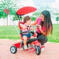 Trojkolka Zoom Red 4in1 smarTrike Touch Steering červená s gumenými kolesami a tlmičom na kolese od 10 mes