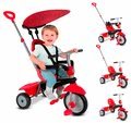 Trojkolka Zoom Red 4in1 smarTrike Touch Steering červená s gumenými kolesami a tlmičom na kolese od 10 mes