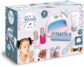 Manikúra s elektronickou UV lampou My Beauty Nail Set Smoby s pilníkom krémom a dva gél laky na nechty