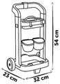 Kadernícky vozík s elektronickým sušičom na vlasy My Hair Style Trolley Smoby so zvukom a svetlom 13 doplnkov