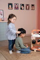 Kadernícky vozík s elektronickým sušičom na vlasy My Hair Style Trolley Smoby so zvukom a svetlom 13 doplnkov