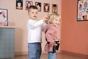 Kadernícky opasok s elektronickým sušičom na vlasy My Hair Style Belt Smoby so zvukom a svetlom a zrkadlom 8 doplnkov