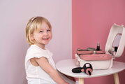 Kozmetický kufrík so zrkadlom My Beauty Vanity Smoby kaderníctvo s fénom a kozmetika s nechtovým štúdiom 10 doplnkov