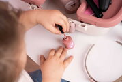 Kozmetický kufrík so zrkadlom My Beauty Vanity Smoby kaderníctvo s fénom a kozmetika s nechtovým štúdiom 10 doplnkov