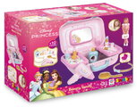 Kozmetický kufrík so zrkadlom Princezné Disney Beauty Vanity Smoby kozmetika s kaderníctvom a nechtovým štúdiom s 10 doplnkami