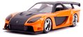 Autíčka Honda Civic Coupe a Han´s Mazda RX-7 Fast & Furious Twin Pack Jada kovové s otvárateľnými dverami dĺžka 13 cm 1:32