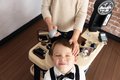 Holičstvo trojkrídlové Barber Cut&Barber Shop Smoby starostlivosť o vlasy a fúzy, umyváreň so šampónom a predajný pult s 19 doplnkami