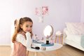 Kozmetický stolík s odnímateľným zrkadlom My Beauty Studio Smoby otvárateľné priehradky a stromčeky na zavesenie šperkov a 15 doplnkov