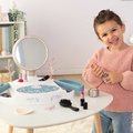 Kozmetický stolík s odnímateľným zrkadlom My Beauty Studio Smoby otvárateľné priehradky a stromčeky na zavesenie šperkov a 15 doplnkov