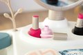 Kozmetický stolík s odnímateľným zrkadlom My Beauty Studio Smoby otvárateľné priehradky a stromčeky na zavesenie šperkov a 15 doplnkov