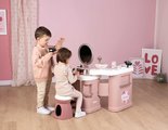 Kozmetický stolík s elektronickým fénom My Beauty Center 3v1 Smoby kaderníctvo a kozmetika s nechtovým štúdiom 26 doplnkov