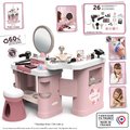 Kozmetický stolík s elektronickým fénom My Beauty Center 3v1 Smoby kaderníctvo a kozmetika s nechtovým štúdiom 26 doplnkov