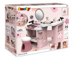 Kozmetický stolík s elektronickým fénom My Beauty Center 3v1 Smoby kaderníctvo a kozmetika s nechtovým štúdiom 26 doplnkov