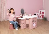 Kozmetický stolík s elektronickým fénom My Beauty Center 3v1 Smoby kaderníctvo a kozmetika s nechtovým štúdiom 26 doplnkov