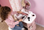Kozmetický stolík s nastaviteľným zrkadlom My Beauty Dressing Table Smoby so stoličkou a 15 skrášľujúcimi doplnkami