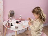 Kozmetický stolík s polohovateľným zrkadlom My Beauty Studio Smoby s otočnými poličkami a stromčeky na zavesenie šperkov s 15 doplnkami