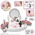 Kozmetický stolík s polohovateľným zrkadlom My Beauty Studio Smoby s otočnými poličkami a stromčeky na zavesenie šperkov s 15 doplnkami