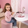 Kozmetický stolík s polohovateľným zrkadlom My Beauty Studio Smoby s otočnými poličkami a stromčeky na zavesenie šperkov s 15 doplnkami