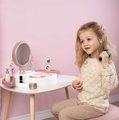 Kozmetický stolík s polohovateľným zrkadlom My Beauty Studio Smoby s otočnými poličkami a stromčeky na zavesenie šperkov s 15 doplnkami
