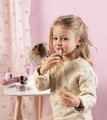 Kozmetický stolík s polohovateľným zrkadlom My Beauty Studio Smoby s otočnými poličkami a stromčeky na zavesenie šperkov s 15 doplnkami