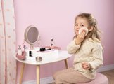 Kozmetický stolík s polohovateľným zrkadlom My Beauty Studio Smoby s otočnými poličkami a stromčeky na zavesenie šperkov s 15 doplnkami
