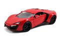 Autíčko Lykan Hypersport Fast & Furious Jada kovové s otvárateľnými časťami a gumenými kolieskami 19 cm dĺžka 1:24