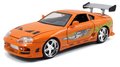 Autíčko Toyota Supra 1995 Fast & Furious Jada kovové s otvárateľnými dverami dĺžka 21 cm 1:24