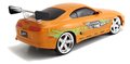 Autíčko na diaľkové ovládanie RC Brian's Toyota Supra Fast & Furious Jada oranžové dĺžka 18,5 cm 1:24