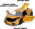 Autíčko Lamborghini Gallardo Fast&Furious Jada kovové s otvárateľnými časťami dĺžka 19 cm 1:24