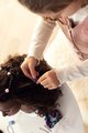 Česacia hlava pre kaderníčku s hnedými vlasmi My Beauty Styling Head Smoby vytváranie účesov s 23 doplnkami