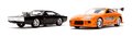 Autíčka Toyota Supra a Dodge Charger 1970 Fast & Furious Twin Pack Jada kovové s otvárateľnými dverami dĺžka 12 cm 1:32