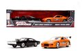 Autíčka Toyota Supra a Dodge Charger 1970 Fast & Furious Twin Pack Jada kovové s otvárateľnými dverami dĺžka 12 cm 1:32