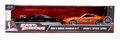 Autíčka Toyota Supra a Dodge Charger 1970 Fast & Furious Twin Pack Jada kovové s otvárateľnými dverami dĺžka 12 cm 1:32