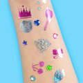 Tetovacia sada s metalickými fóliami Glam Metallic Tattoo Smoby s ozdobnými kamienkami 11 doplnkov od 6 rokov